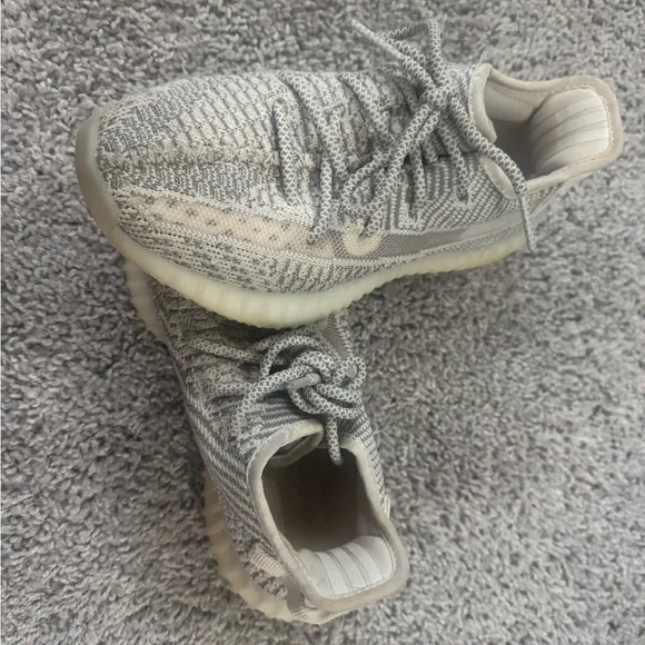 Yeezy Knit Sneakers in Light Gray and Cream Adidas Yeezy Boost 700 V2  main image 3